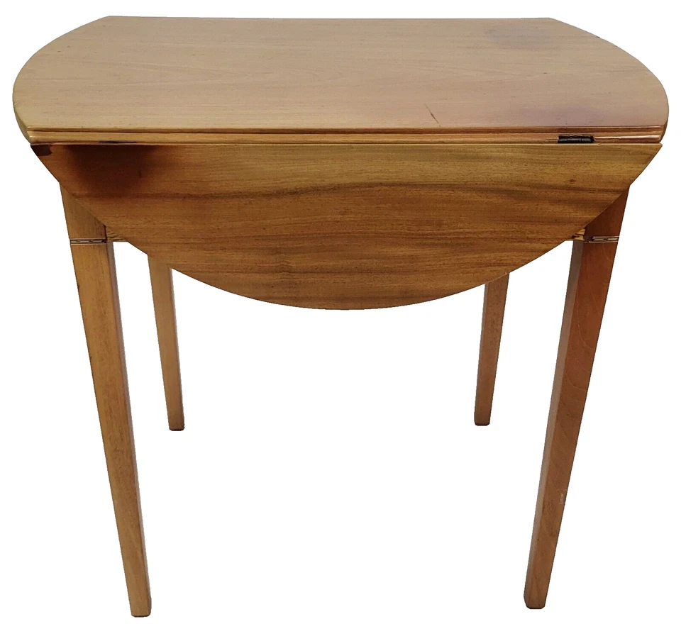 Antigua MESA PEMBROKE HOJA GOTA de bronce con incrustaciones de caoba inglesa americana del siglo XX Foto 4 de 4