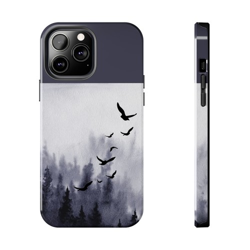 Murder of Crows Foggy Forest Crow Ravens Tough Phone Case, iPhone Samsung Galaxy - Picture 53 of 110