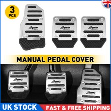 Silver Non-Slip Manual Transmission Brake Foot Pedal Pad Cover Car Accessories