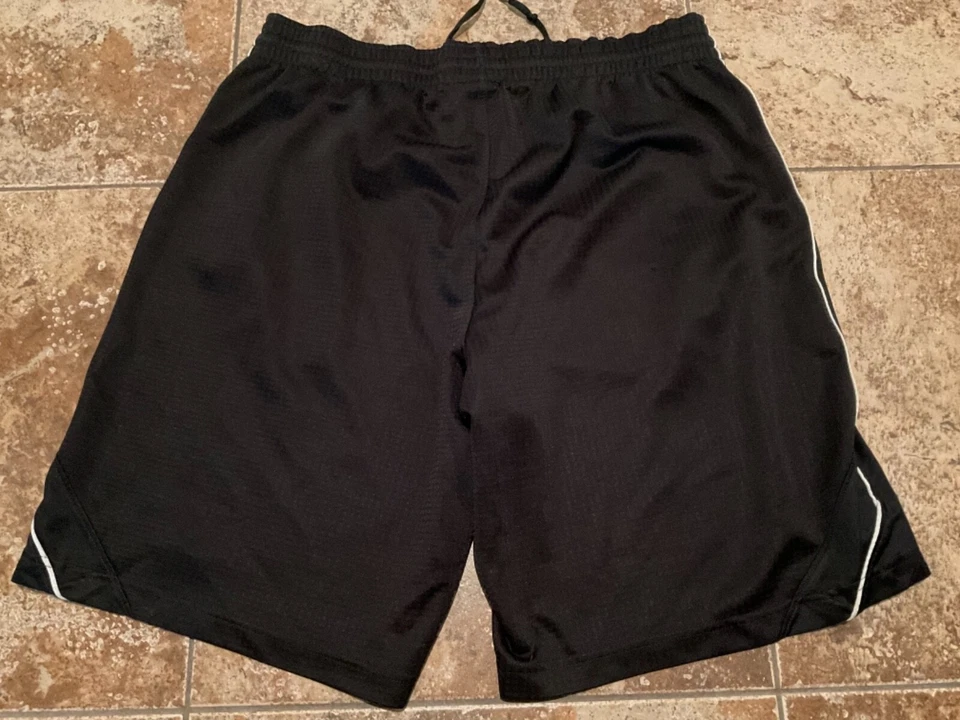 VINTAGE Y2K NIKE BASKETBALL SHORTS WAFFLE KNIT ( MENS M, 36”-38” ) BLACK - Image 4 of 4