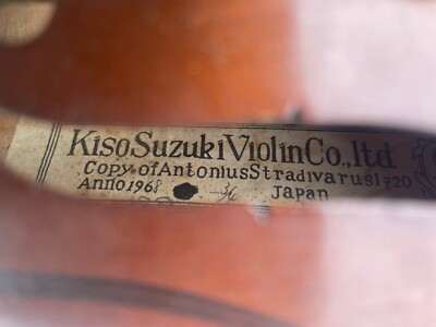 1968 Kiso Suzuki Copy of Antonius Stradivarius 1720 3/4 Violin | eBay