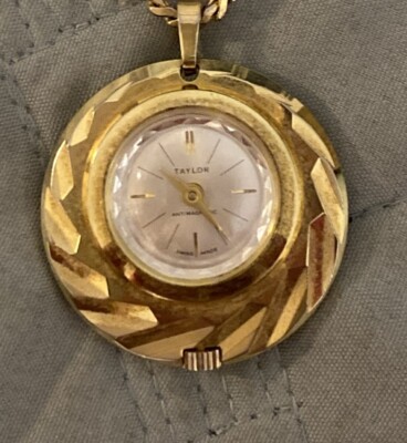 Taylor Anti-magnetic Swiss Made Gold Pendant Watch Vintage | eBay