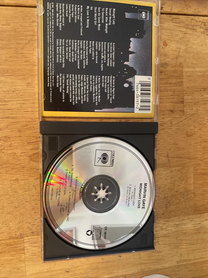 Marvin Gaye Midnight Love US CD Early Columbia Records Issue Foto 3 de 4