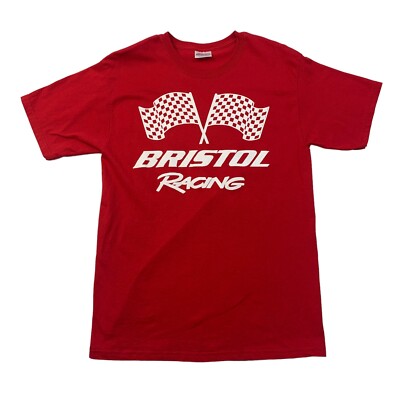 T-shirt Bristol Racing - Blanc, Taille M, Occasion Très Bon état, Marque Hanes