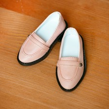 1/4MSD/MDD BJD Leather Shoes Doll Pointed-toe Low Heeled Student Suit Shoes Pink