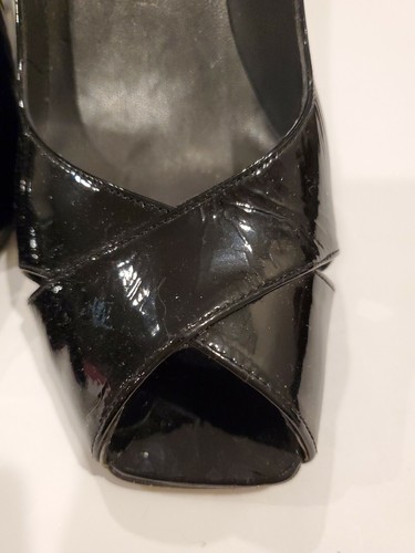 Stuart Weitzman Womans Size 9M Patent Leather Open toe 4 Inch High Heels - Picture 4 of 12