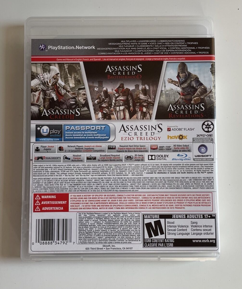  Assassin's Creed: Ezio Trilogy - Playstation 3