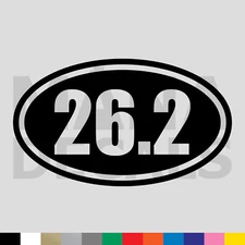 26.2 Marathon Oval Vinyl Die Cut Decal Sticker - Running Jogging Distance