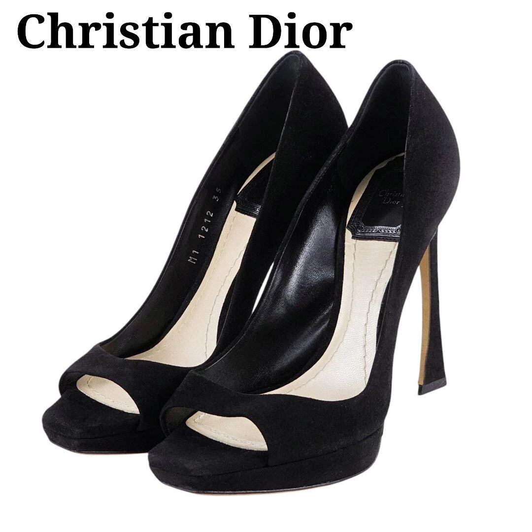 Escarpins Dior Christian Dior bout ouvert en daim taille 35
