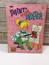 Whitman 1969 Paint With Water Coloring Activity Book #1422 Drawings Ginny Winter