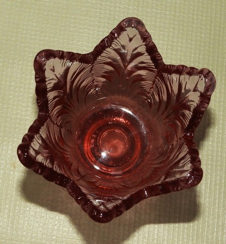Vtg Fenton Art Glass Tulip Shape Pink/Dusty Rose Two Way Votive/Candle Holder - Picture 7 of 8