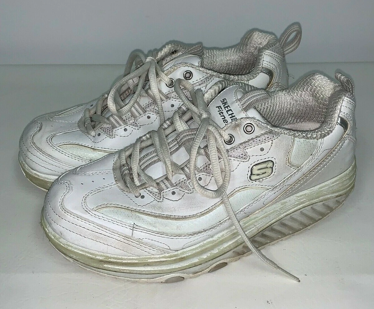 Skechers Shape-Ups 11800 Womens Toning Walking Shoes Sneakers 7 White  Leather