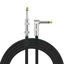 HAKKA 1-10 Pack 10 ft NOISELESS Guitar Bass Cable AMP Patch Cord 1/4" Pedal Cord