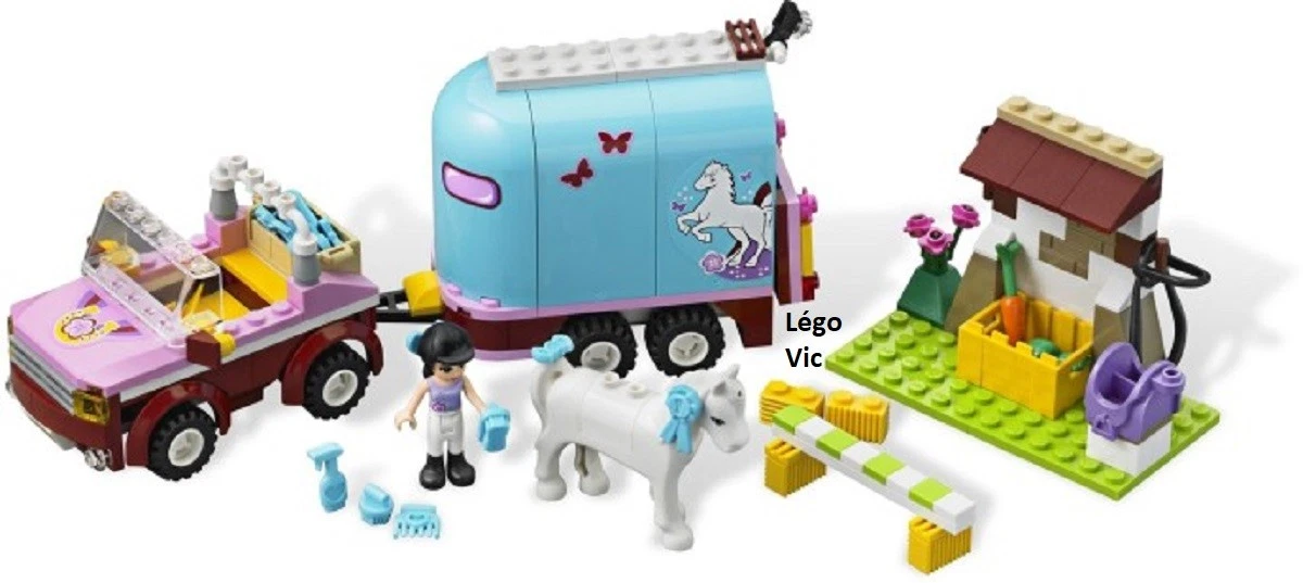 2012 LEGO 3186 Friends Emma's Horse Complete Horse Van Trailer -C16