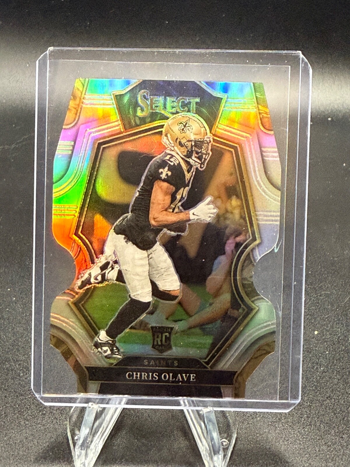 2022 Panini Select Chris Olave Rookie Premier Level Silver Prizm Die Cut RC #170