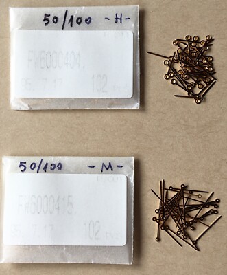 Lot Nos New Sets   50/100 Hands Hour + Minute Stick Golden FW6000404 FW6000415