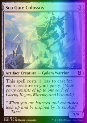 MTG Magic the Gathering Sea Gate Colossus (251/457) Zendikar Rising LP FOIL