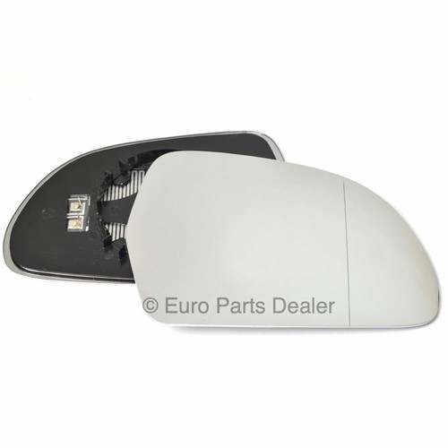 Wing door Mirror Glass Driver side for Audi A4 B8 20082009 Heated