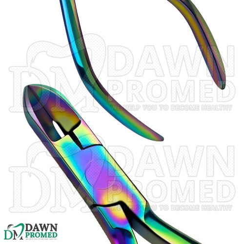 Rainbow Hard Wire Cutter 5" Pliers 15 Degree CVD Dental Orthodontic Instruments - Picture 8 of 8