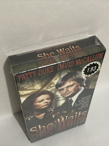 She Waits Horror VHS 1971 Patty Duke David McCallum Ghosts Gothic - Sealed - Picture 2 of 10