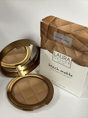 Laura Geller Beach Matte Bronzer In Sunset Deep, Baked Hydrating Bronzer 12g Neu