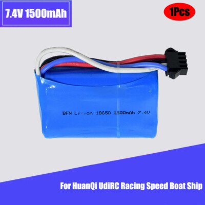 1Pcs 7.4V 1500mAh 15C Battery SM-4P plug for HuanQi UdiRC Racing Speed Boat Ship