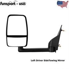 Left Driver Side Tow Mirror for 2003- 2019 Chevy Express GMC Savana Manual Fold