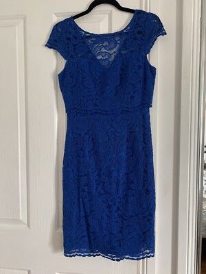 Review dress size 8 electric blue lace EUC | eBay Australia