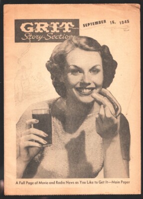 MAG: Grit Story Section 9/16/1945-A Full Page of Movie & Radio News as You Li...