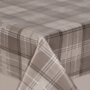 Wipe Clean Tablecloth Plain Silver PVC Vinyl Table Cover