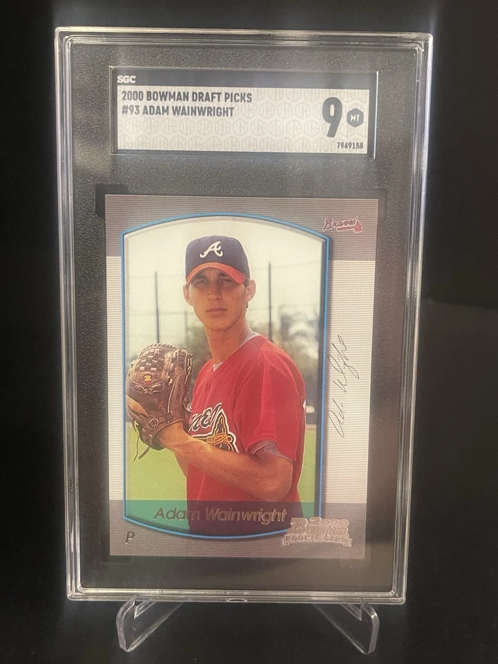 Adam Wainwright Rookie 2000 Bowman Draft Picks #93 - SGC 9 Mint - Cardinals-MLB - Image 2 of 4