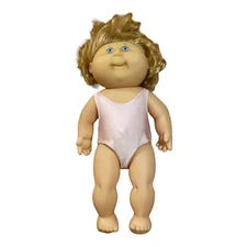 VTG Cabbage Patch Doll Splashin 87 Robe Mold 14" Strawberry Blonde Lavender Eyes