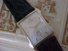 1954 Hamilton Morton Watch With Grasshopper Lugs Signed Morton Case D/D Box Set