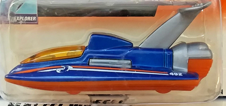 Matchbox Hydroplane Racing Boat, Azul y Naranja, Como Nuevo en su Tarjeta de 1999. Foto 2 de 4