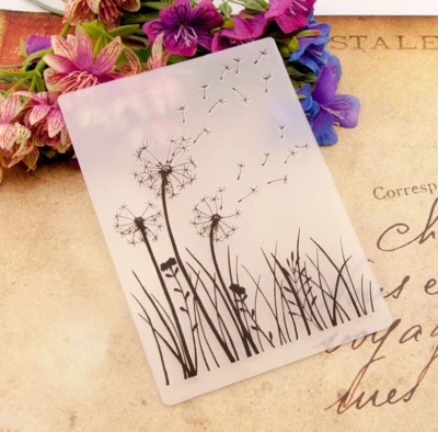Plastic Embossing Folder Dandelion Scrapbook Card Making DIY Paper Craft