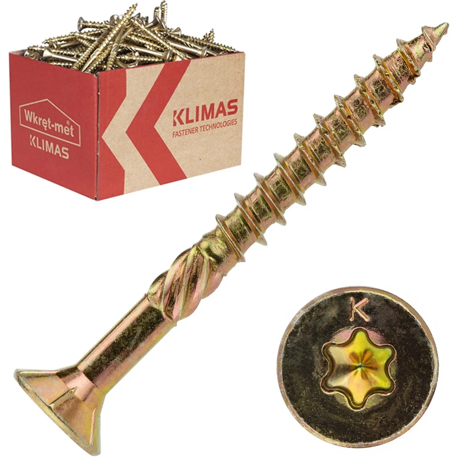 WKRET-MET Viti per costruzioni in legno viti per costruzioni viti a testa svasata TORX 3 3,5 4 5 6 8 10