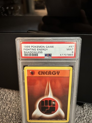 1999 POKEMON #97 FIGHTING ENERGY PSA 9 MINT SHADOWLESS BASE - Picture 2 of 4