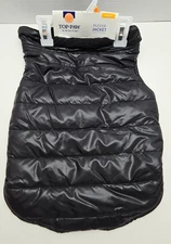 Top Paw Dog Puffer Jacket Black Fleece Lined multiple sizes S, M, XL