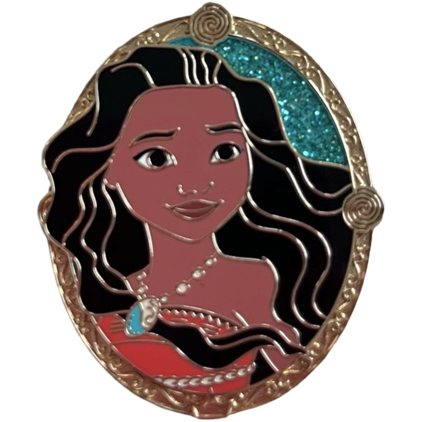 Disney Pin Moana Portrait Frame Glitter