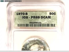 1970-S KENNEDY HALF DOLLAR, PROOF 69, DCAM, ICG#: 3202550101