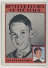1972 Topps Boyhood Photos of the Stars Brooks Robinson #498 HOF 2u3