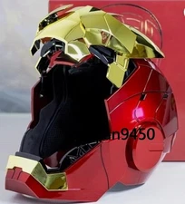 Gold MK5 Iron Man Helmet Electronic Voice Activated New Open&Close Mask Autoking