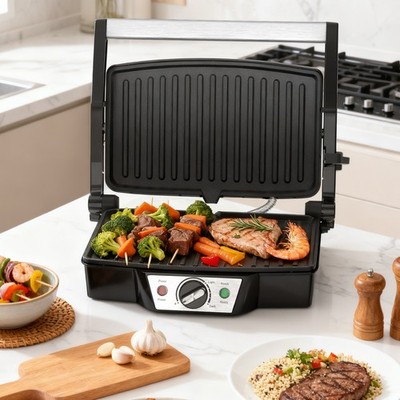 1500 W Kontaktgrill Sandwiches Toasten 2 antihaft Platten Antihaftbeschichtet