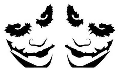 Joker Gesicht ,links/rechts ,  Autoaufkleber 10x8cm, Sticker ,Tuning, Motorrad