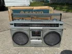 vintage Sanyo M9939K Casette AM/FM Stereo Boombox w Original Box 80s - TESTED