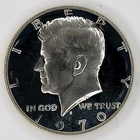 1970-S Kennedy Half Dollar Cameo Proof 40% Silver US Coin 50C