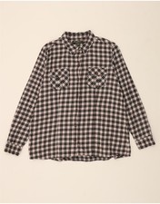 EDDIE BAUER Womens Seattle Flannel Shirt UK 18 XL Black Check Cotton KE12
