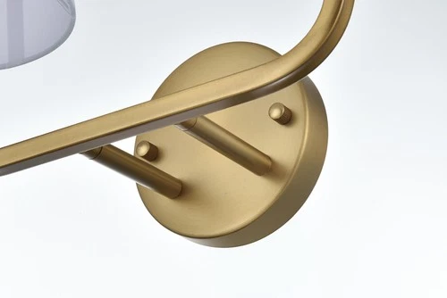 Elegant Lighting LD7322W16 Senna 2 Light 16"W Vanity Light - Brass - Picture 3 of 12