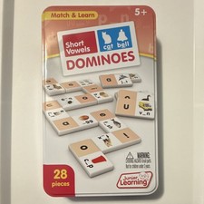 Junior Learning Short Vowels Dominoes Educational Toy 28 Pieces JL493