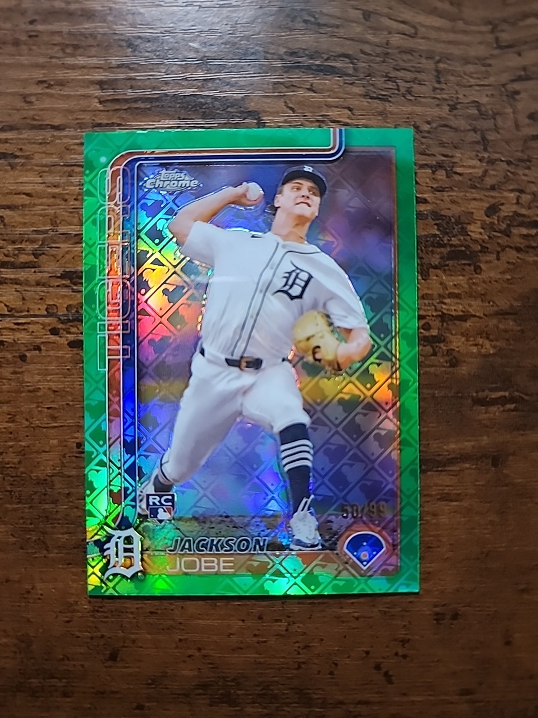 2025 TOPPS CHROME LOGOFRACTOR EDITION #249 JACKSON JOBE GREEN REFRACTOR /99